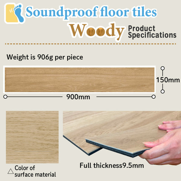 Soundproof floor tiles Woody