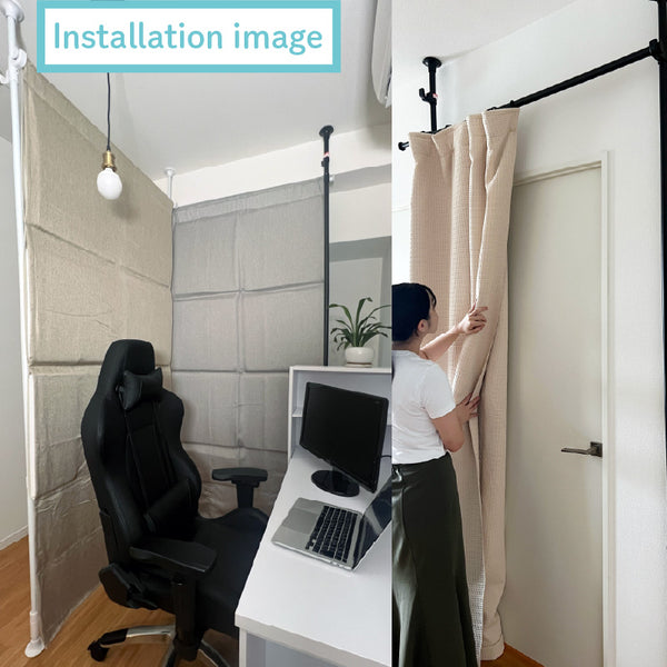 Tension pole set