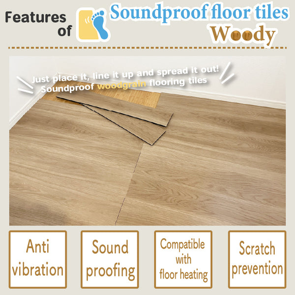 Soundproof floor tiles Woody