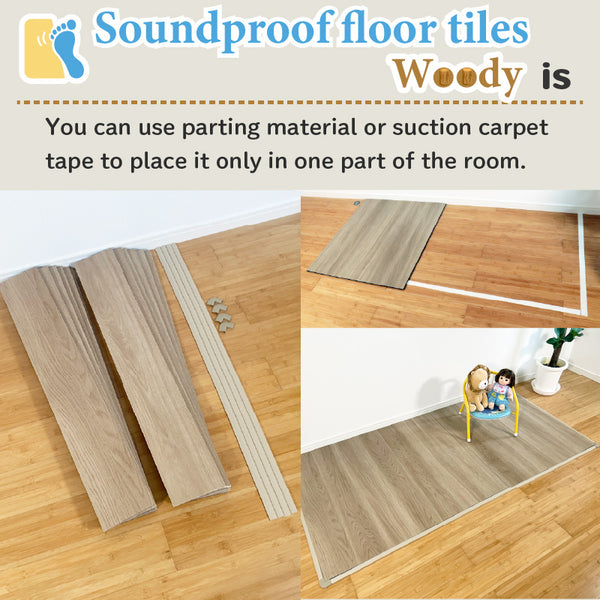 Soundproof floor tiles Woody