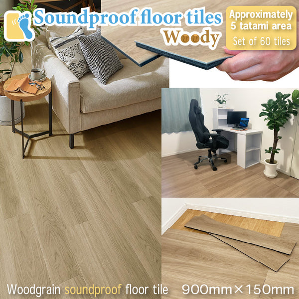 Soundproof floor tiles Woody