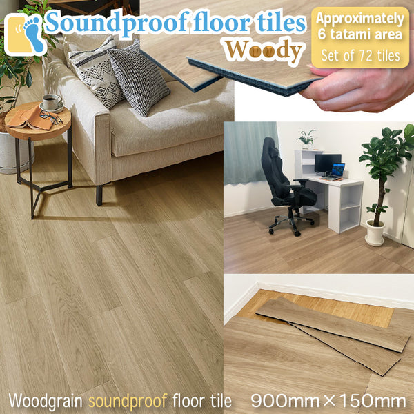 Soundproof floor tiles Woody
