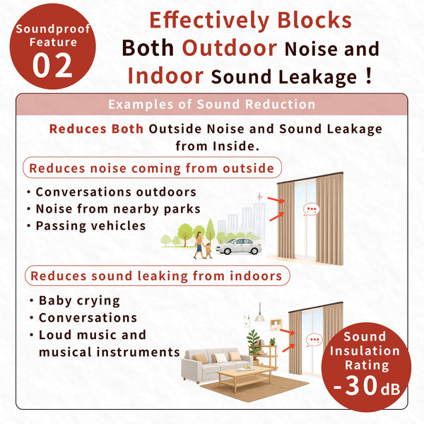 Soundproof & Thermal Curtain | Otonagi (Size-Order)