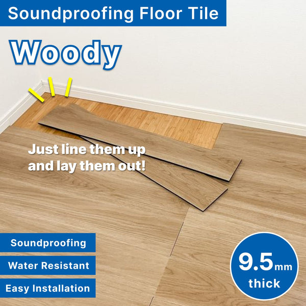 Soundproof floor tiles Woody