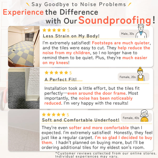 [Soundproof tile carpet] Shizuyuka-Light