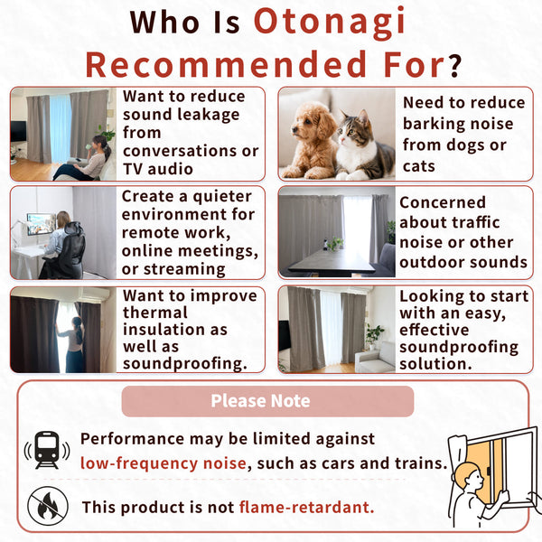 Soundproof & Thermal Curtain | Otonagi (Size-Order)